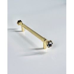 Меблева ручка Crystal Bloom Gold 128