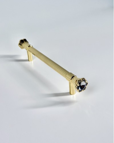 Меблева ручка Crystal Bloom Gold 128