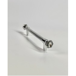 Меблева ручка Crystal Bloom Silver 128